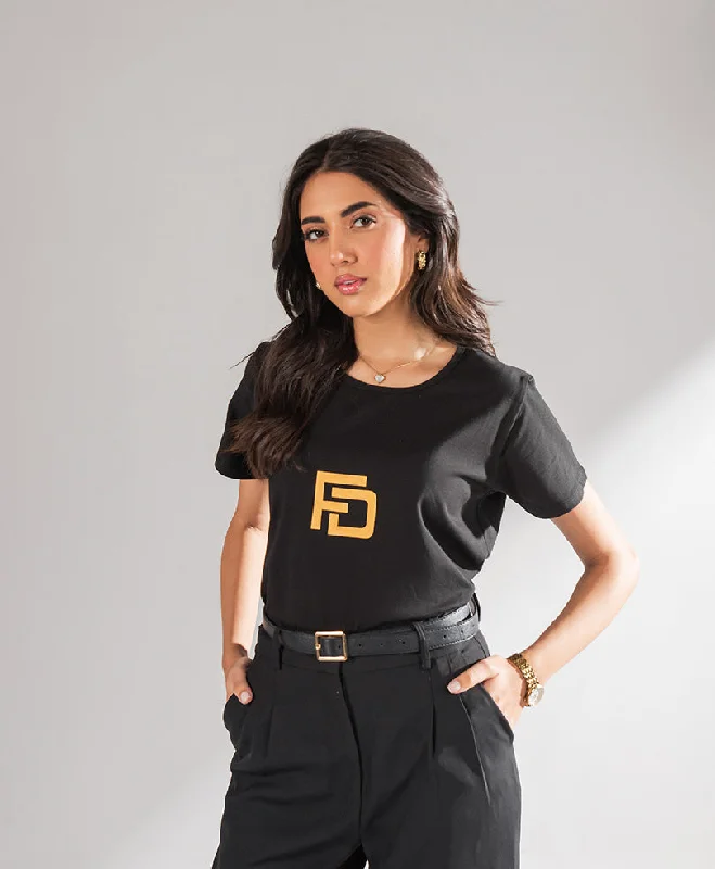 FD Crew Shirt (Women)-- Embroidered Appliqued Beaded