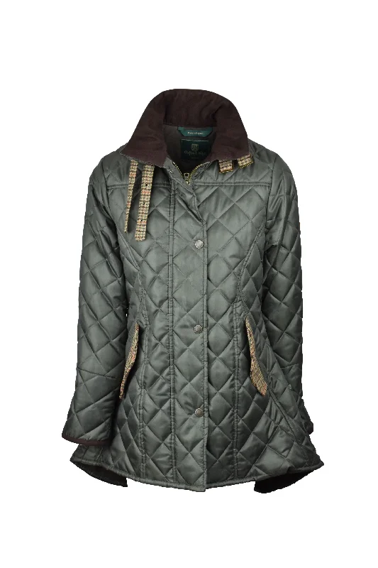 W15 - Womens Roxy Quilted Jacket - DARK OLIVE Jacket Blazer Coat