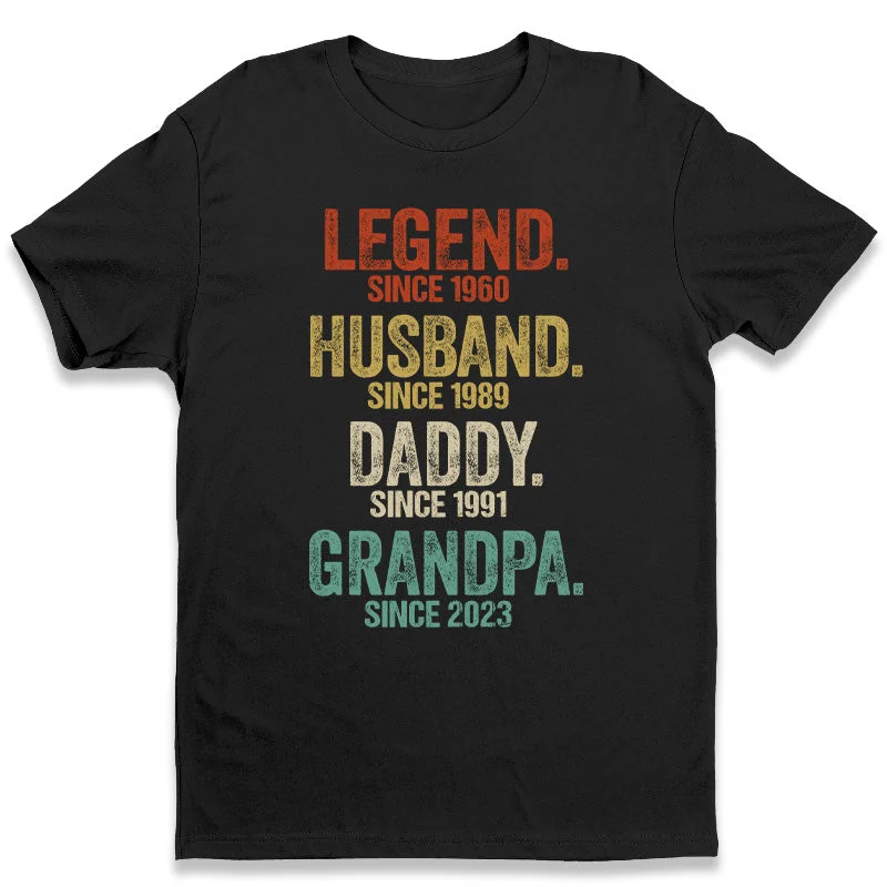 Legend Husband Dad Grandpa - Family Personalized Custom Unisex T-shirt, Hoodie, Sweatshirt - Father's Day, Birthday Gift For Dad, Grandpa