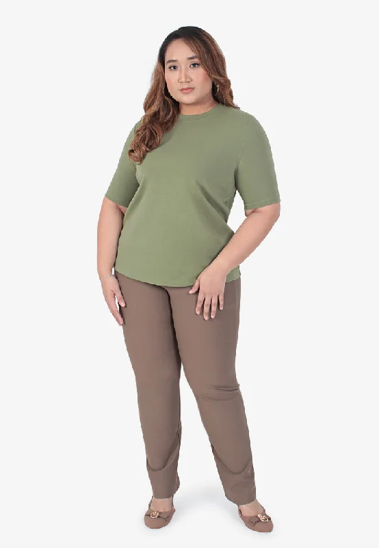 Cleo CLASSIC FINE Short Sleeve Tshirt - Kaya Green