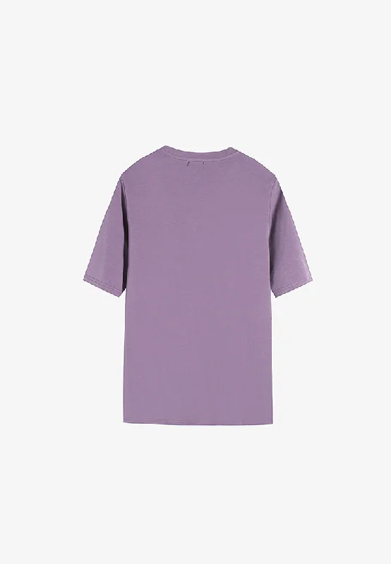 Cleo Premium Cotton Short Sleeve Tshirt - Lavender Purple