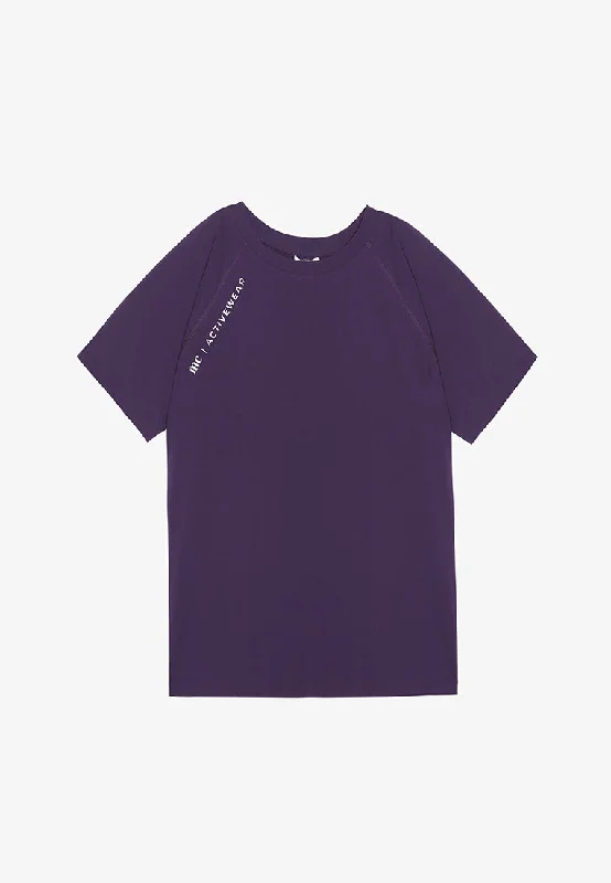 Raven Short Sleeve Sports Tee - Purple