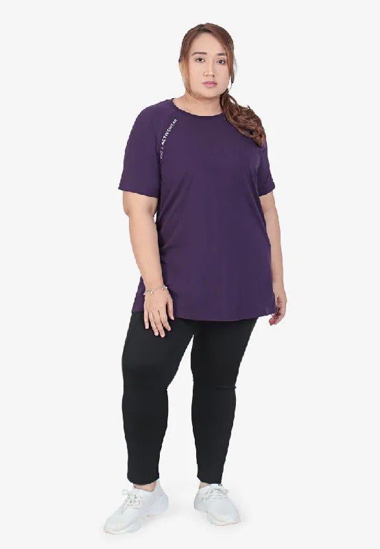 Raven Short Sleeve Sports Tee - Purple