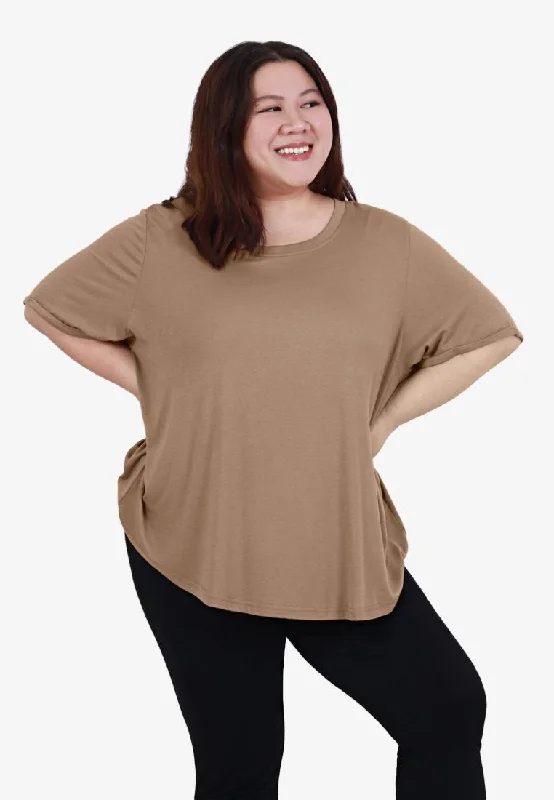 Shyna Super Soft & Light Short Sleeve Tee - Brown