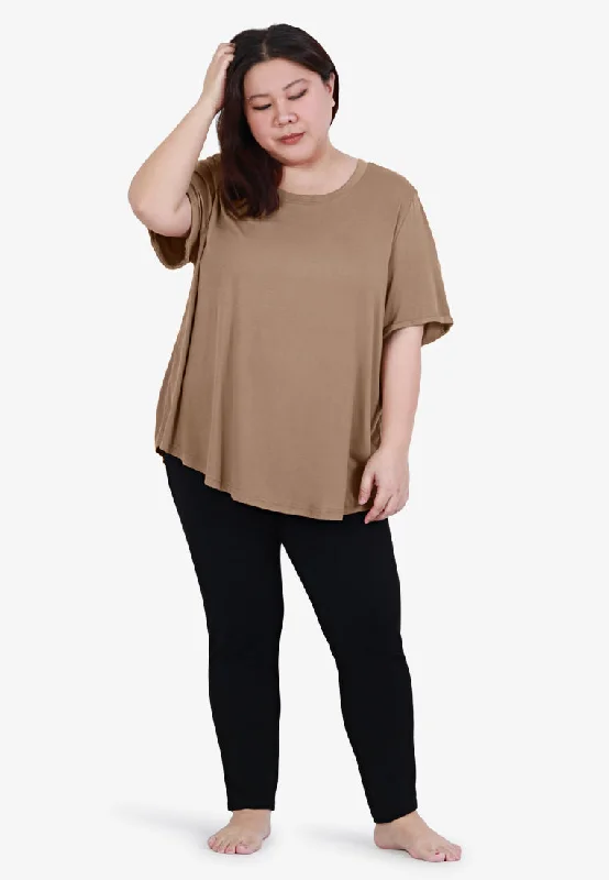 Shyna Super Soft & Light Short Sleeve Tee - Brown