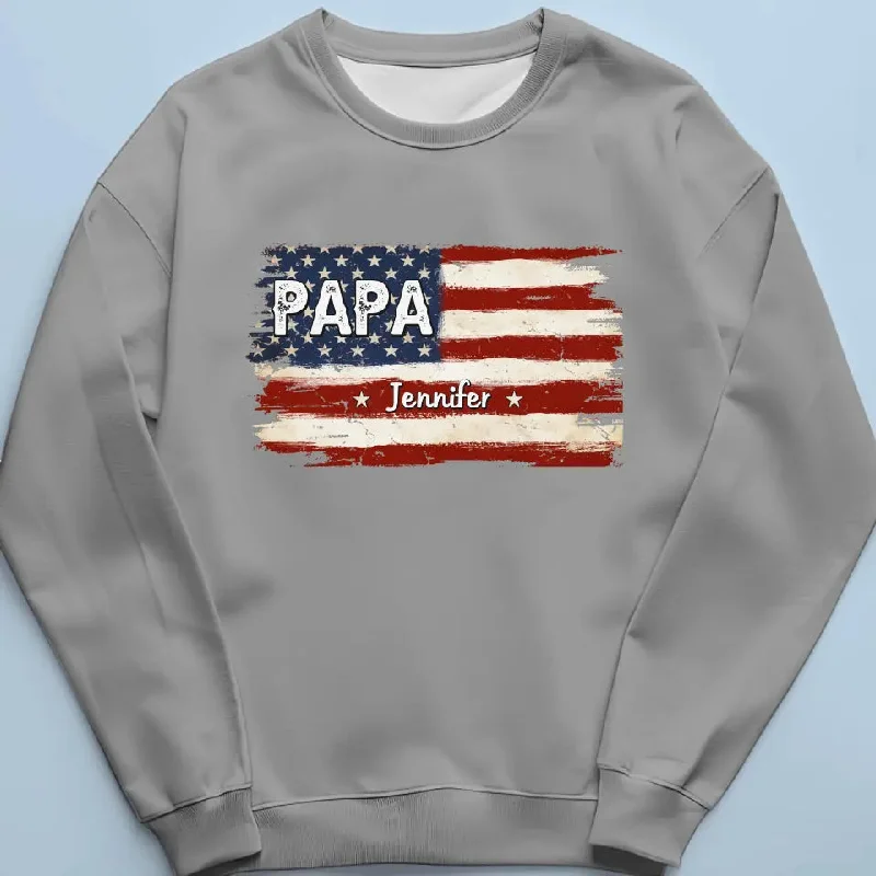 Proud To Be American - Family Personalized Custom Unisex T-shirt, Hoodie, Sweatshirt - Gift For Dad, Grandpa