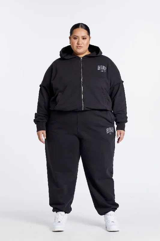 OVERSIZED WASHED TRACKPANTS ONYX