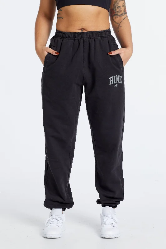 OVERSIZED WASHED TRACKPANTS ONYX