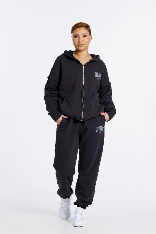 OVERSIZED WASHED TRACKPANTS ONYX