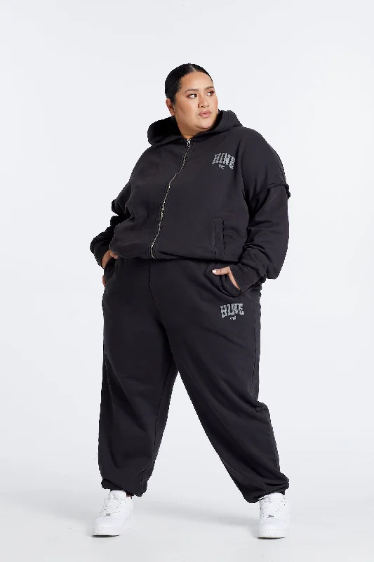 OVERSIZED WASHED TRACKPANTS ONYX