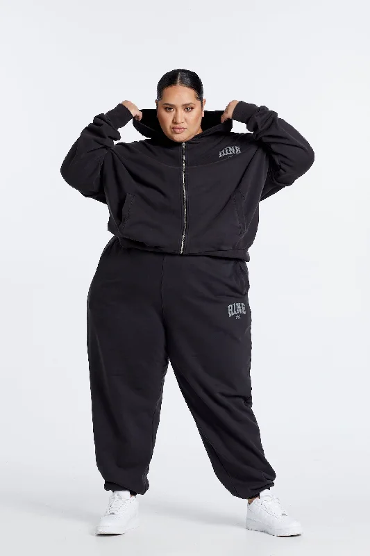 OVERSIZED WASHED TRACKPANTS ONYX