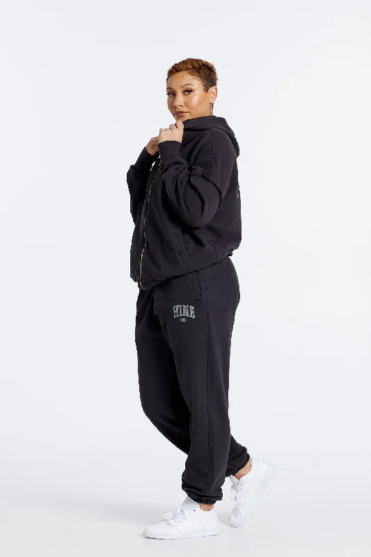 OVERSIZED WASHED TRACKPANTS ONYX