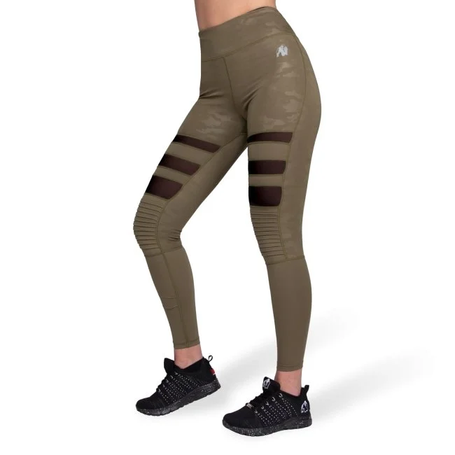 Gorilla Wear Savannah Biker Tights - Army Green Camo