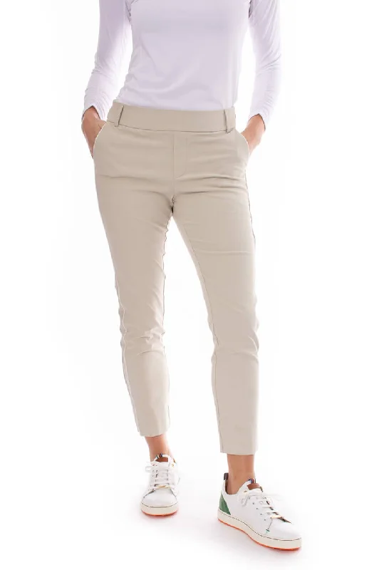 Khaki Stretch Ankle Pant