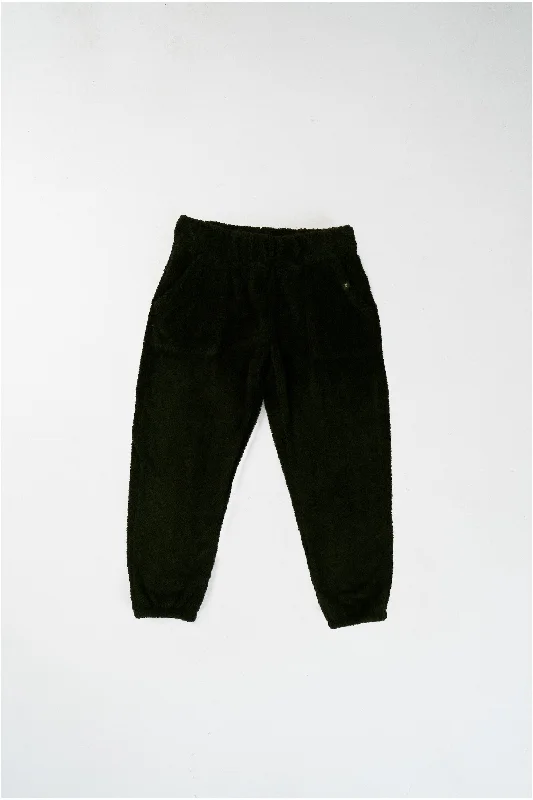 TEDDY FLEECE PANTS - BLACK