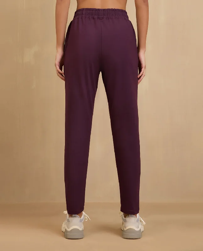 NYKD By Nykaa Cotton Comfort Pants-NYAT502-Grape