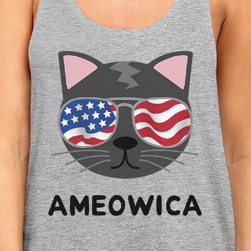 Ameowica Funny 4th Of July Decorative Tanks Gift For Cat Owners