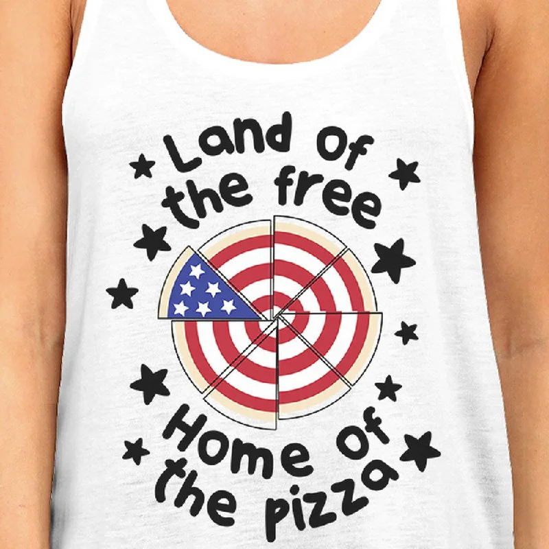 Home Of The Pizza Womens White Tank Top Gifts For Pizza Lovers