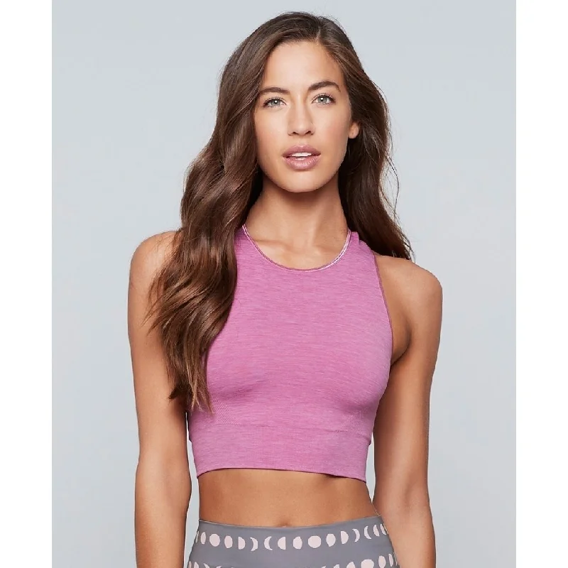 Moon Child Seamless Yoga  Crop Top- Heather Rose