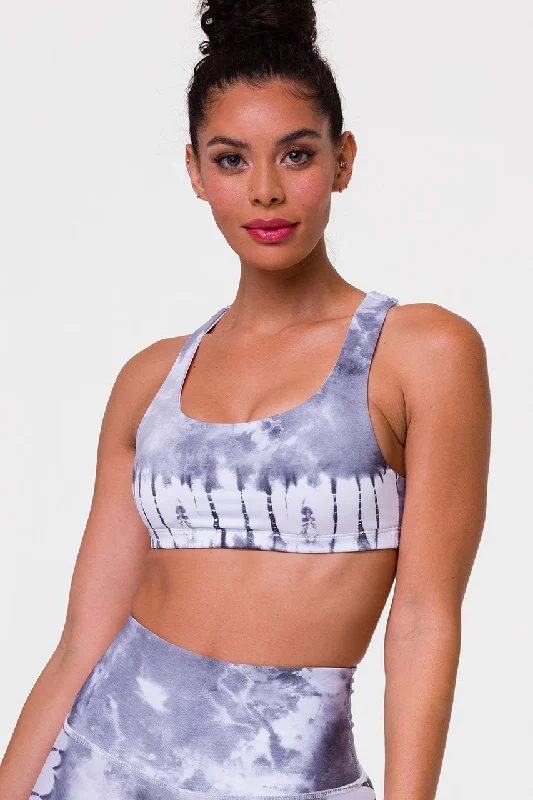 Onzie Graphic Mudra Bra- Light Grey Tie Dye