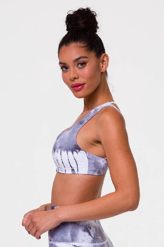 Onzie Graphic Mudra Bra- Light Grey Tie Dye