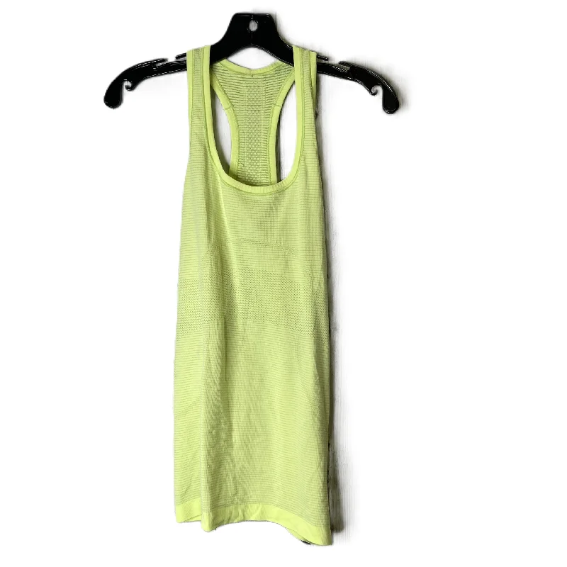 Yellow Athletic Tank Top By Lululemon, Size: 8