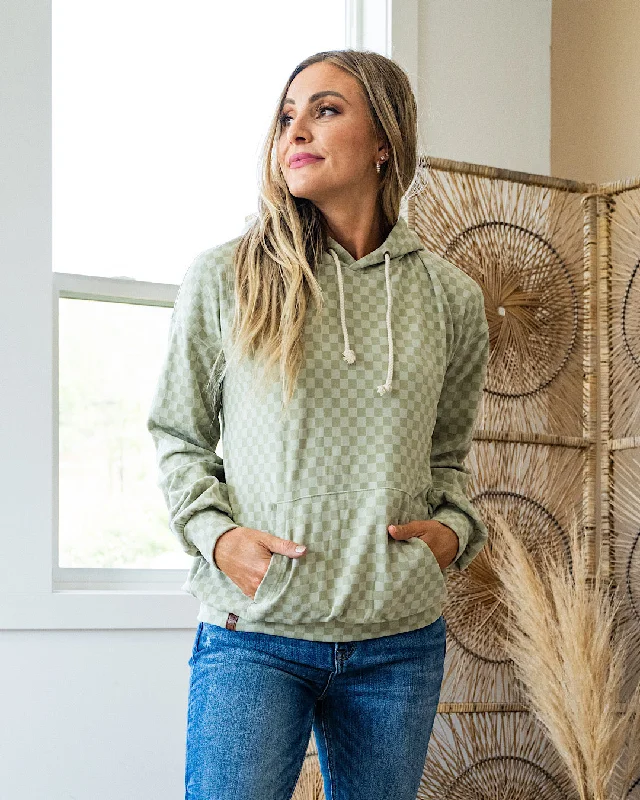 NEW! Ampersand Ave Checking In Performance Fleece University Hoodie - Sage