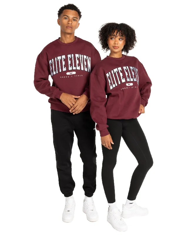 Track & Field Crewneck - Burgundy