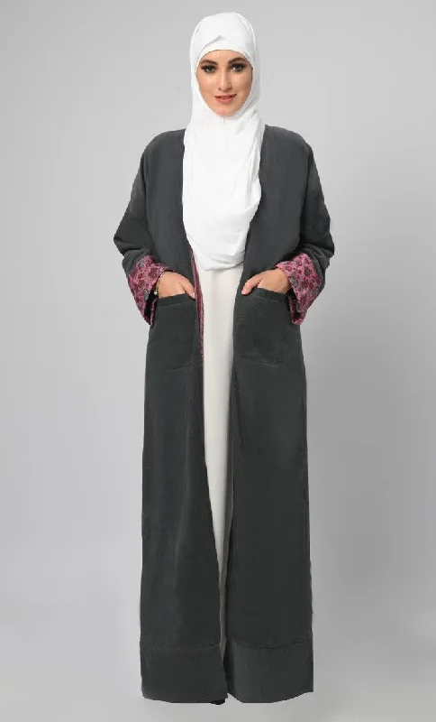 Basic Corduroy Inner Printed Shrug/Bihst