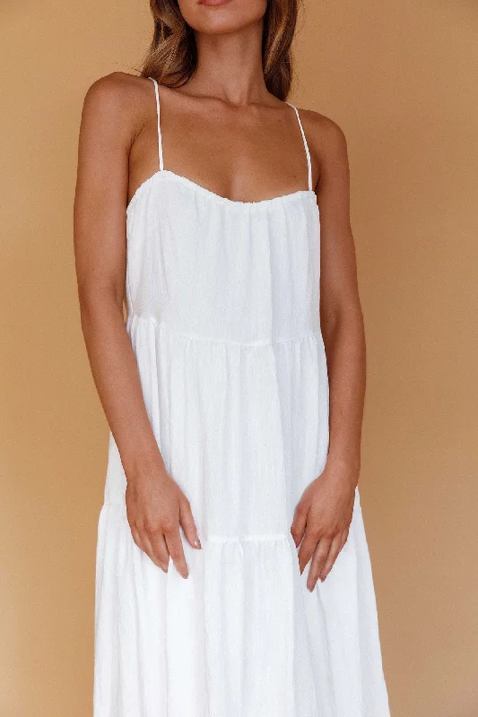 Bora Bora Tied Back Maxi Dress White