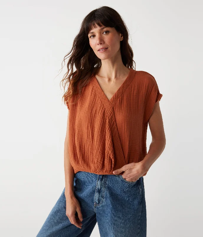 Evie Gauze Surplice Top