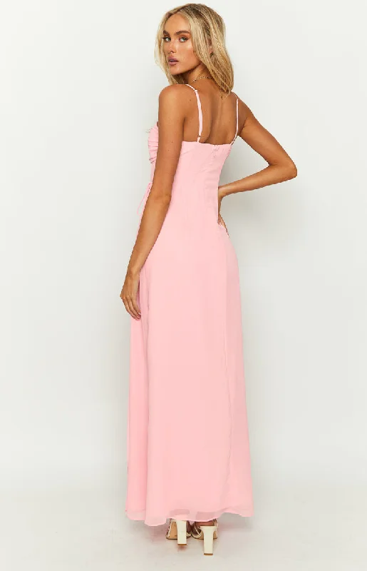 Flossie Pink Maxi Sleeveless Dress