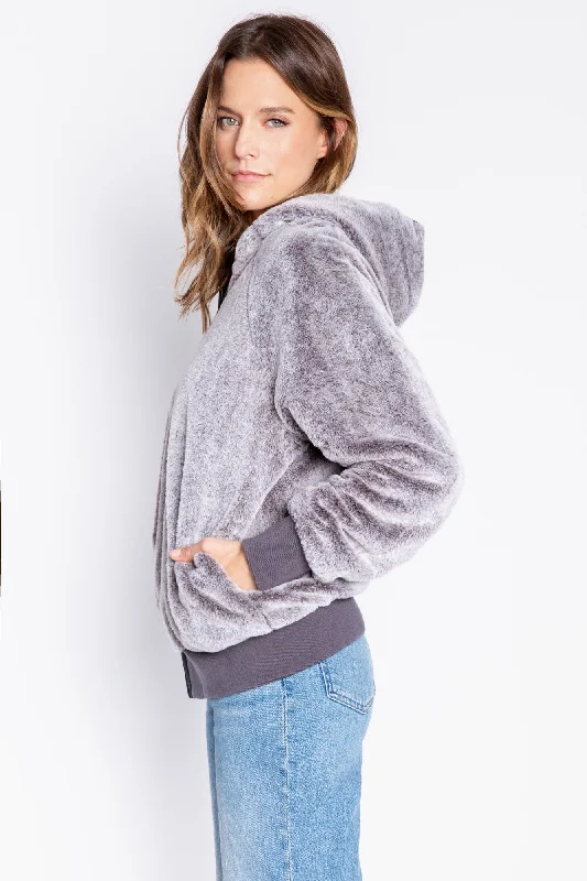 Frosted Faux Fur Jacket