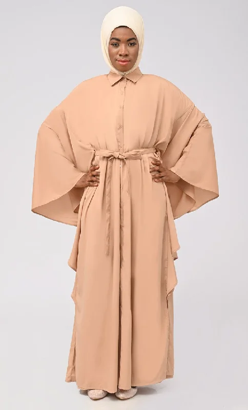 Islamic Button Down Kaftan Style Prayer Dress For Women