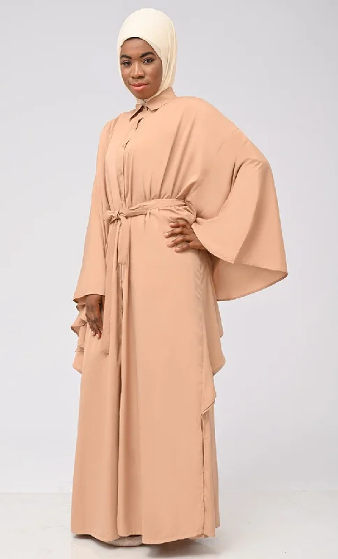 Islamic Button Down Kaftan Style Prayer Dress For Women