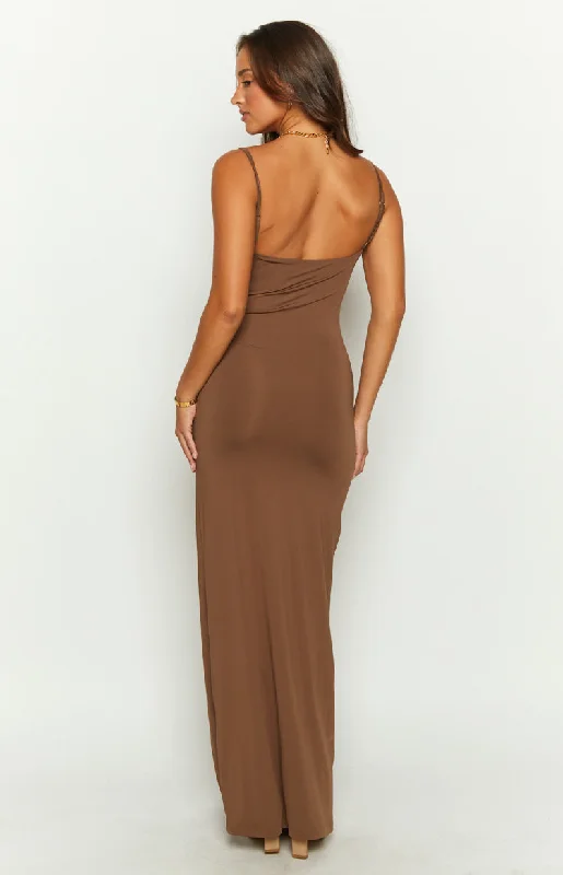 Jacinta Brown Maxi Dress