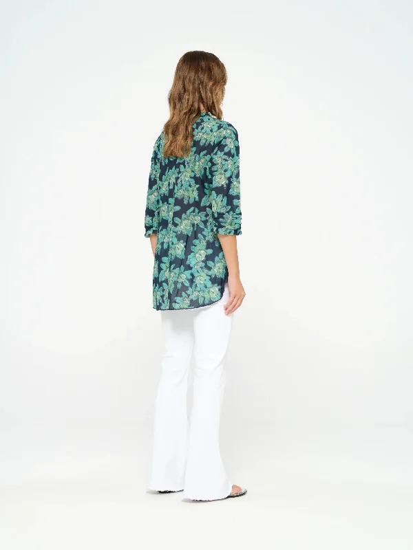 Liguria Poppy Top Navy