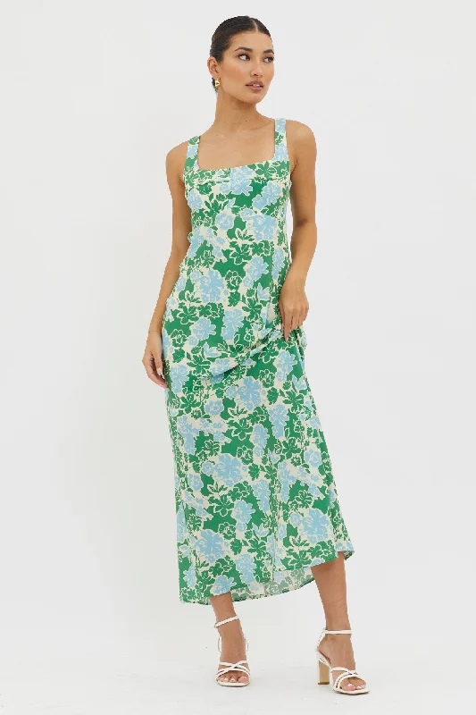 Living Hope Tied Back Maxi Dress Green