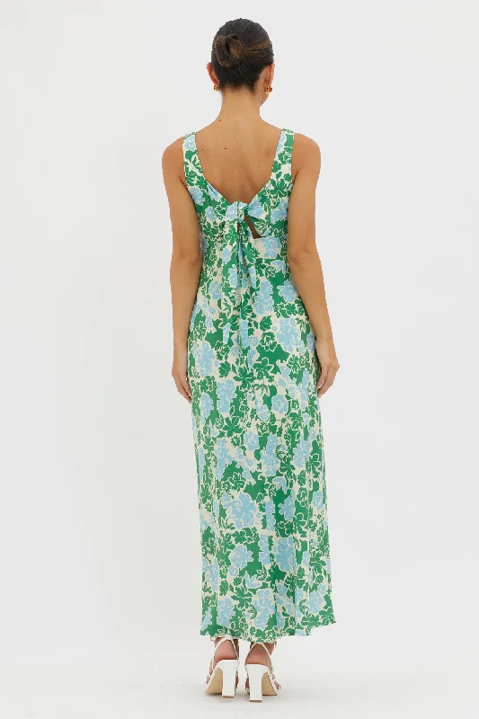 Living Hope Tied Back Maxi Dress Green