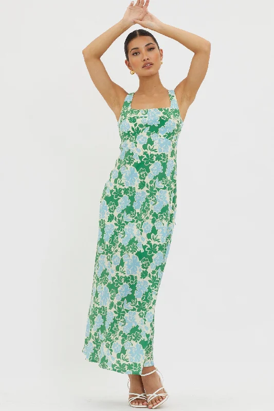 Living Hope Tied Back Maxi Dress Green