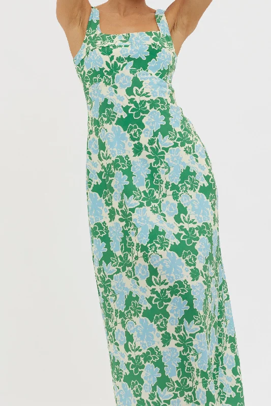 Living Hope Tied Back Maxi Dress Green