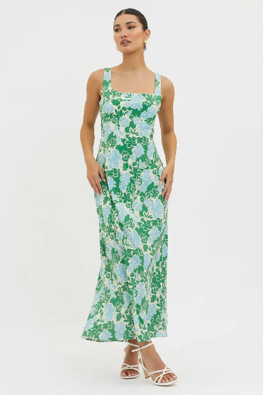 Living Hope Tied Back Maxi Dress Green