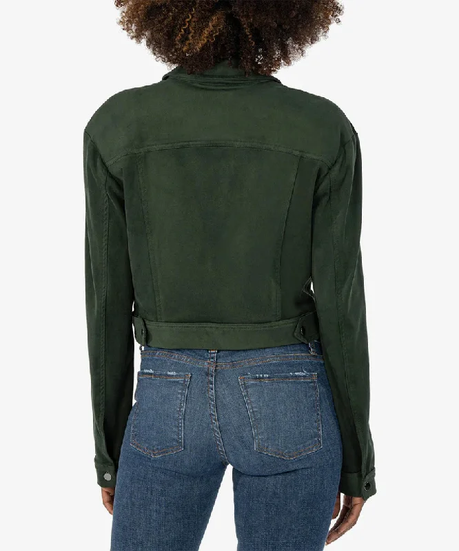 Lorelei Cropped Faux Suede Jacket