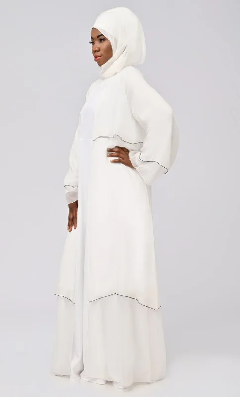 Maghrib Modest Tiered Detailing Prayer Dress For Women