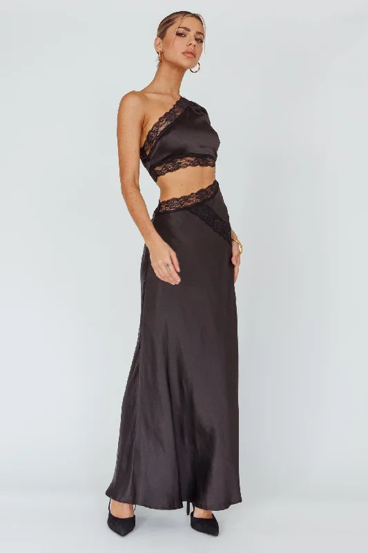 Mahli One-Shoulder Maxi Dress Black