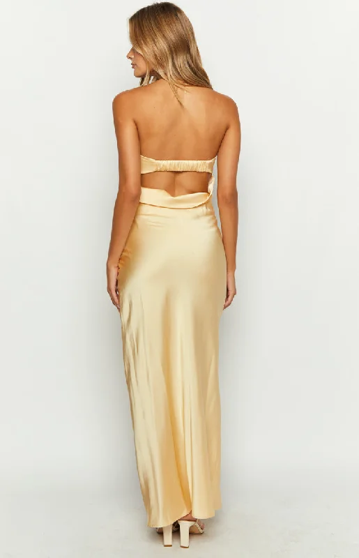 Maiah Yellow Maxi Dress