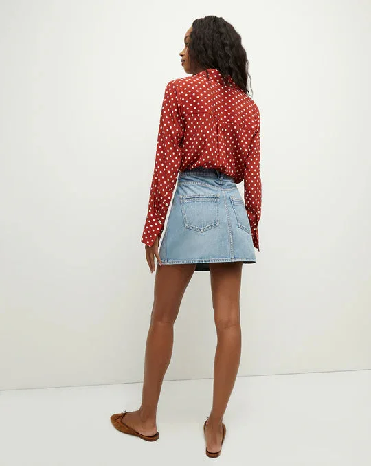 Monique Blouse Brick Red/Ecru