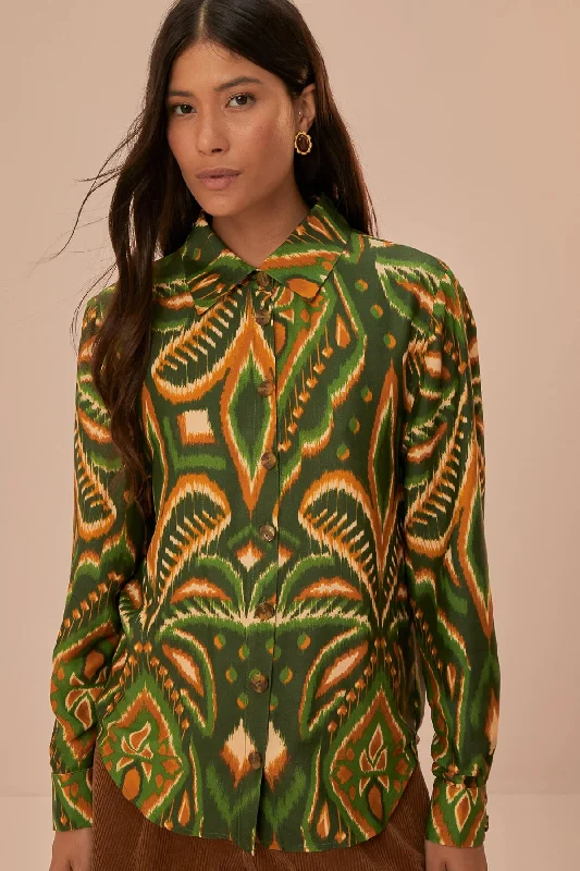 Pineapple Ikat Green Shirt