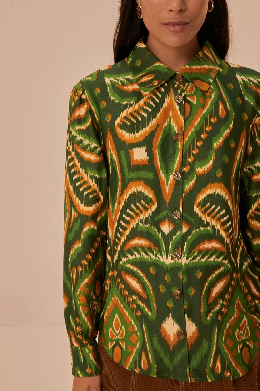 Pineapple Ikat Green Shirt