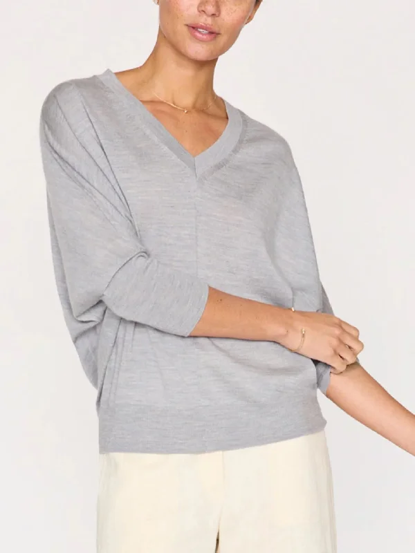 Ursa Knit Top Mineral Grey Melange